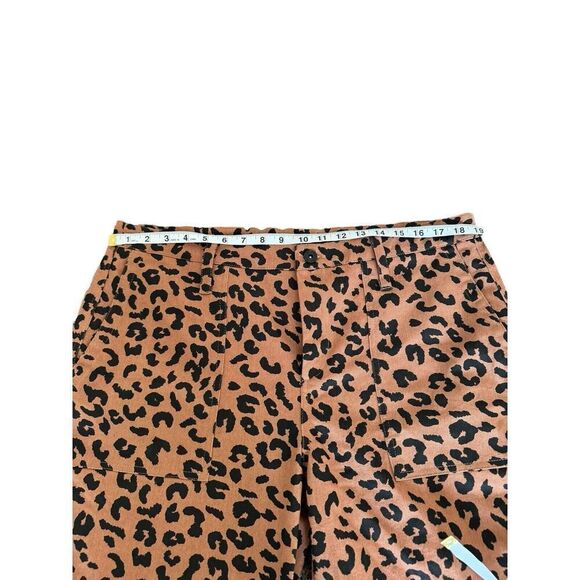 Umgee Jeans Womens Size 1XL Straight Leg Brown Black Animal Leopard Print NWT - Picture 5 of 9